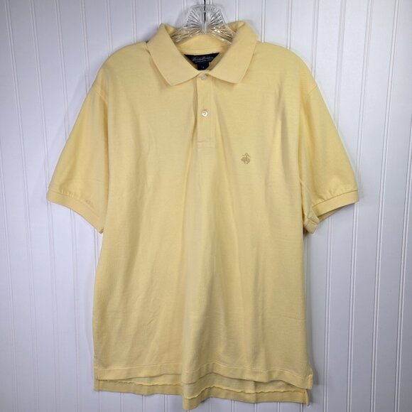Brooks Brothers Other - Brooks Brothers Polo Shirt Mens Medium Yellow Pique Logo Preppy Casual Golf